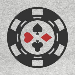 Four Suit Poker Chip T-Shirt